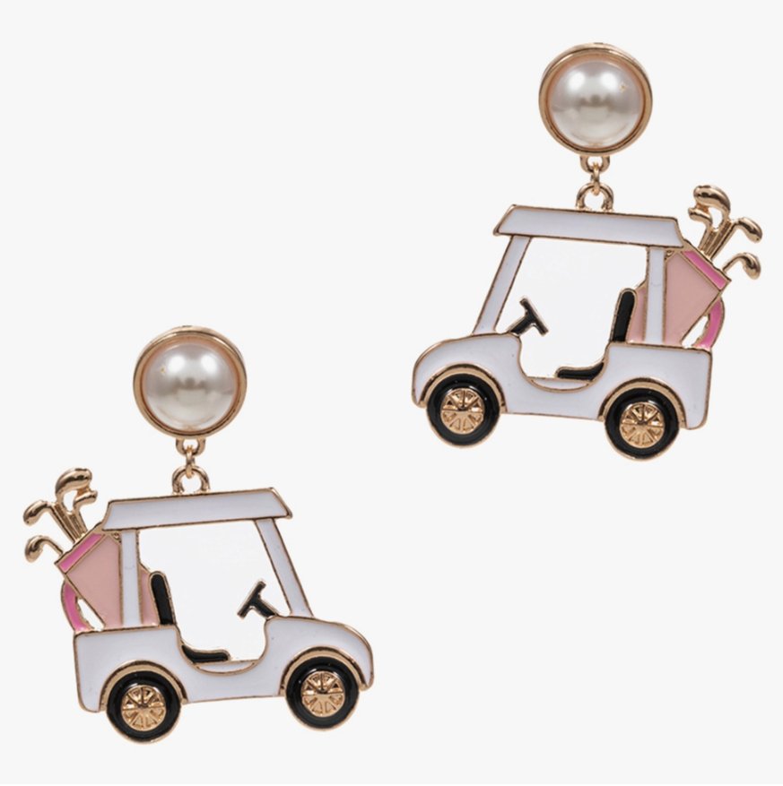 Golf Cart Earrings - The Velvet Strand