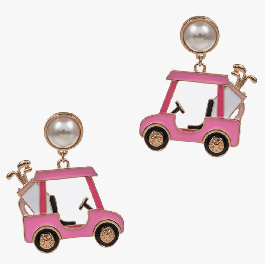 Golf Cart Earrings - The Velvet Strand