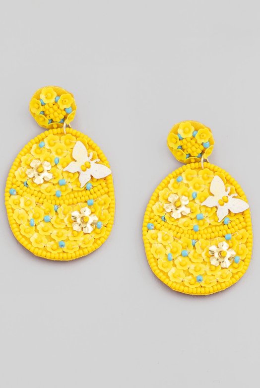 Easter Earrings - Yellow - The Velvet Strand