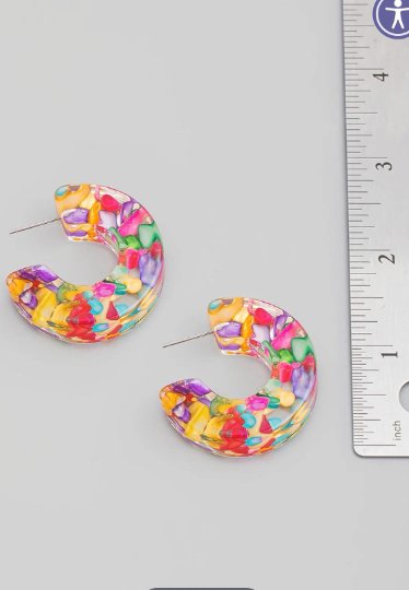 Flower Hoop Earrings - The Velvet Strand