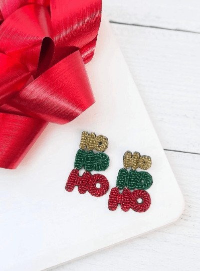 Ho Ho Ho Christmas Earrings - The Velvet Strand