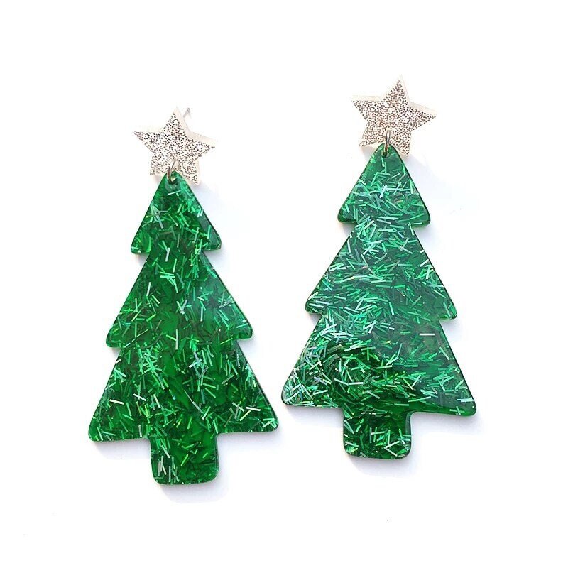 Christmas Tree Earrings Christmas Girls Night Christmas Party Earrings Christmas Party Holiday Party Jewelry - The Velvet Strand