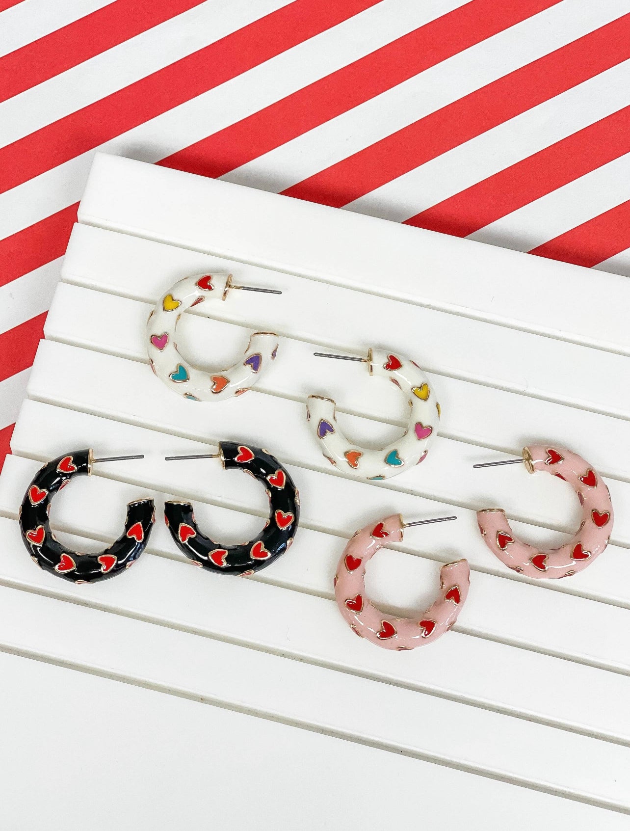 Heart Hoop Earrings - The Velvet Strand