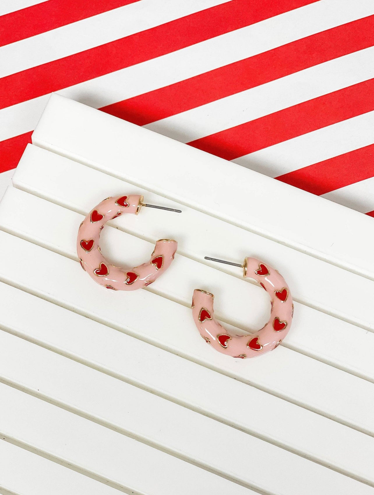 Heart Hoop Earrings - The Velvet Strand