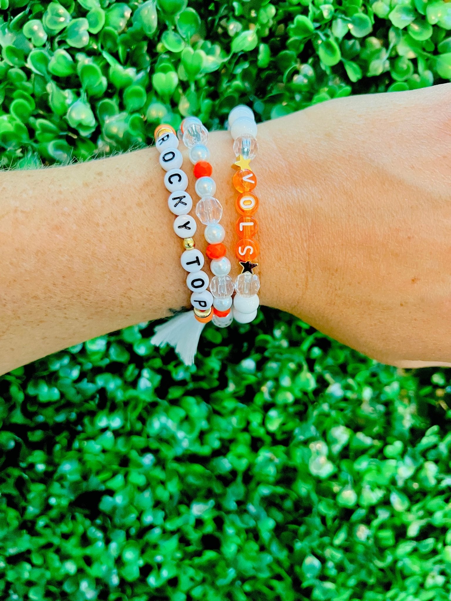 Go Vols | University of Tennessee Bracelet Set of 3 | Vols Bracelet Stack - The Velvet Strand