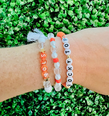 Go Vols | University of Tennessee Bracelet Set of 3 | Vols Bracelet Stack - The Velvet Strand