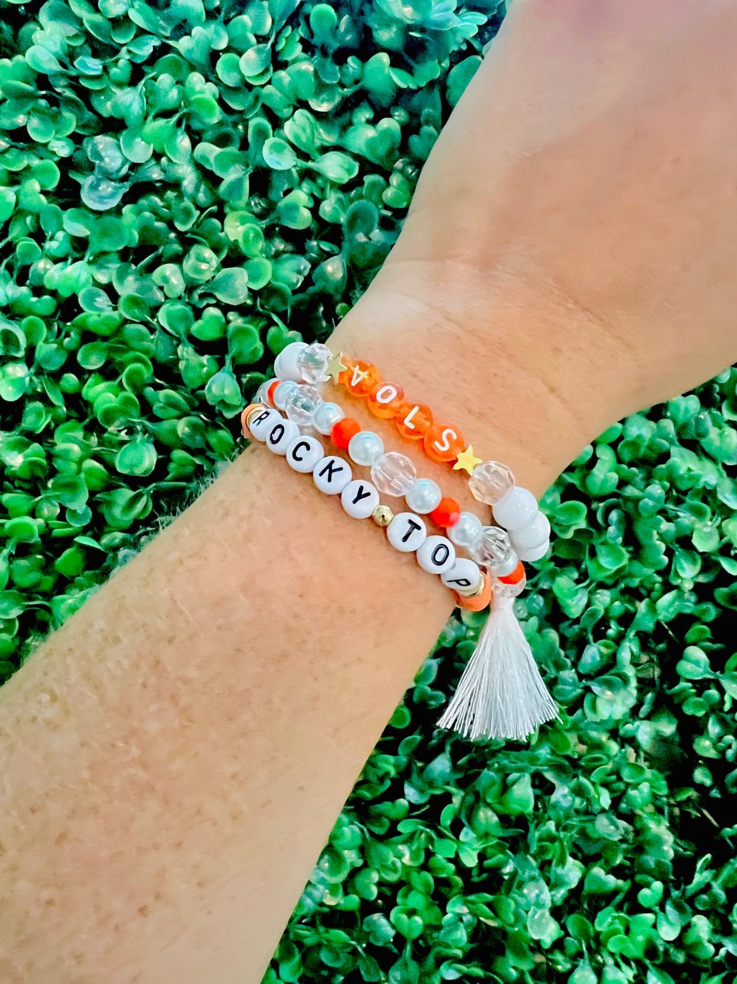 Go Vols | University of Tennessee Bracelet Set of 3 | Vols Bracelet Stack - The Velvet Strand
