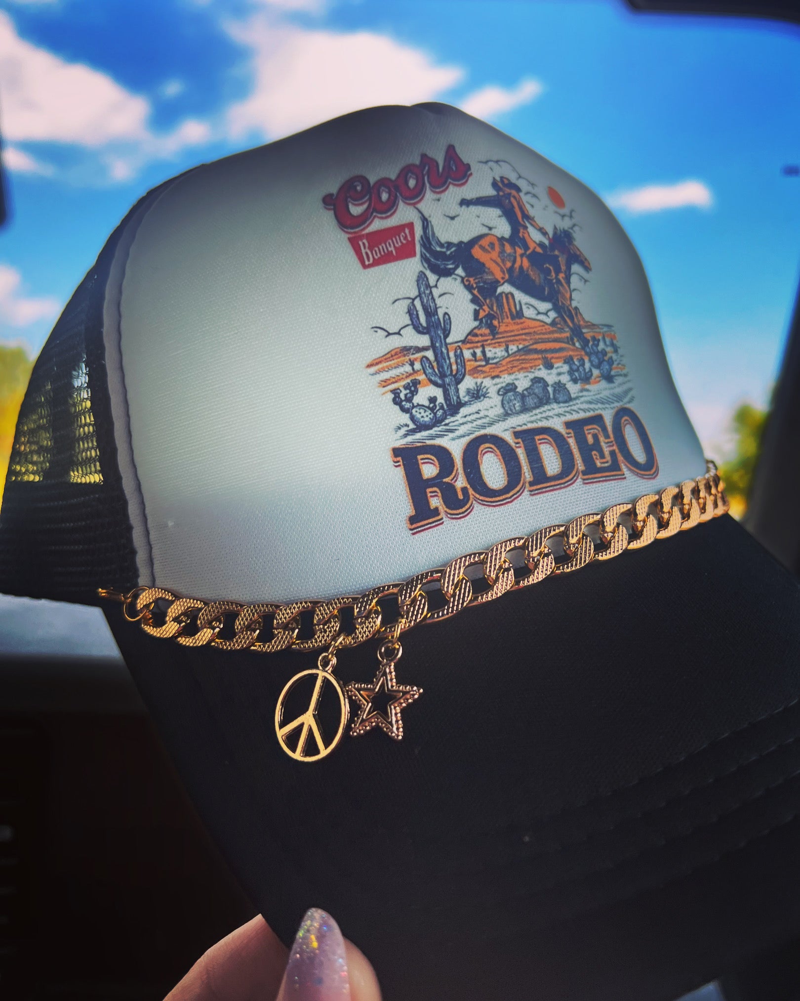 Trucker Hat Chain, Customizable Trucker Hat Chain, Hat Chain - The Velvet Strand