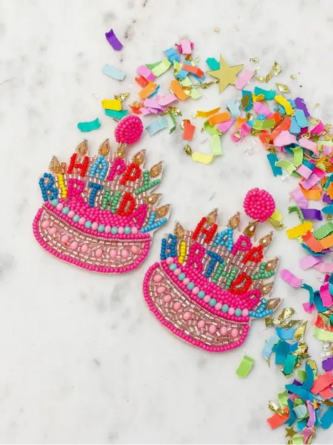 Birthday Cake Earrings - The Velvet Strand