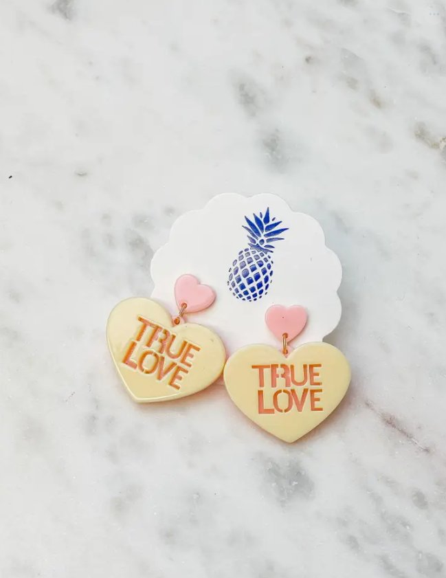 Conversation Heart Earrings - The Velvet Strand