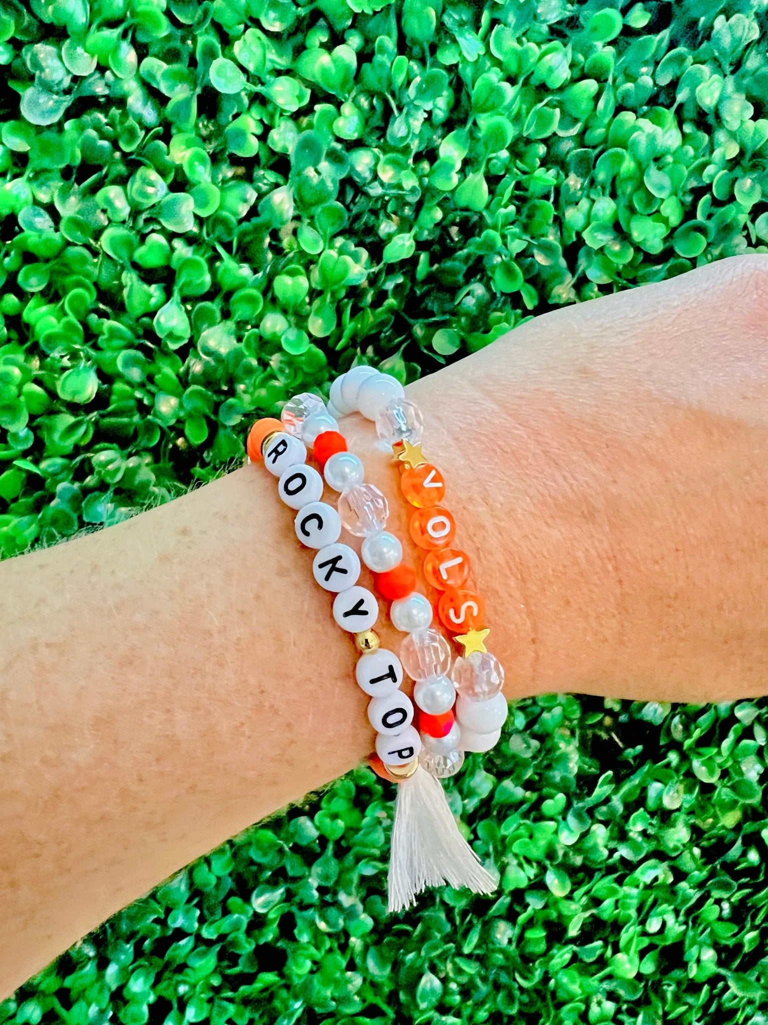 Go Vols | University of Tennessee Bracelet Set of 3 | Vols Bracelet Stack - The Velvet Strand