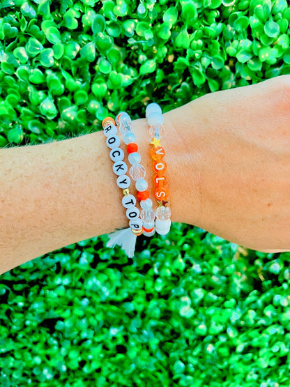 Go Vols | University of Tennessee Bracelet Set of 3 | Vols Bracelet Stack - The Velvet Strand