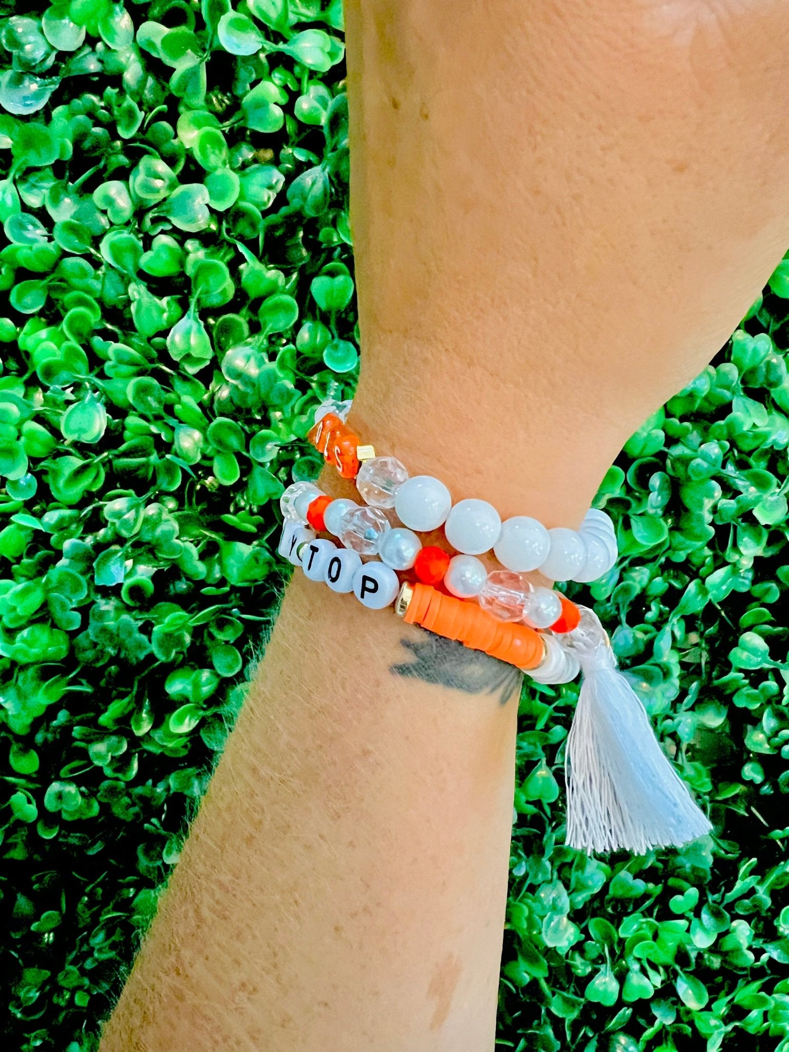 Go Vols | University of Tennessee Bracelet Set of 3 | Vols Bracelet Stack - The Velvet Strand