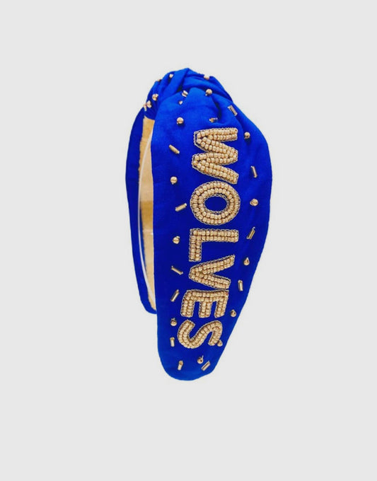 Wolves Beaded Headband - The Velvet Strand