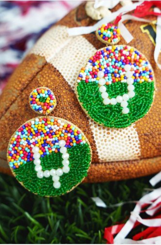 Football Earrings - The Velvet Strand