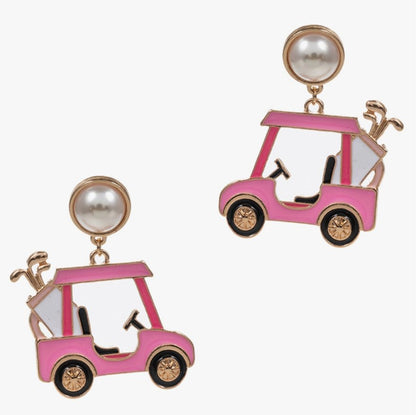 Golf Cart Earrings - The Velvet Strand