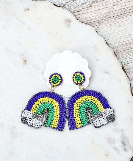Mardi Gras Earrings - The Velvet Strand