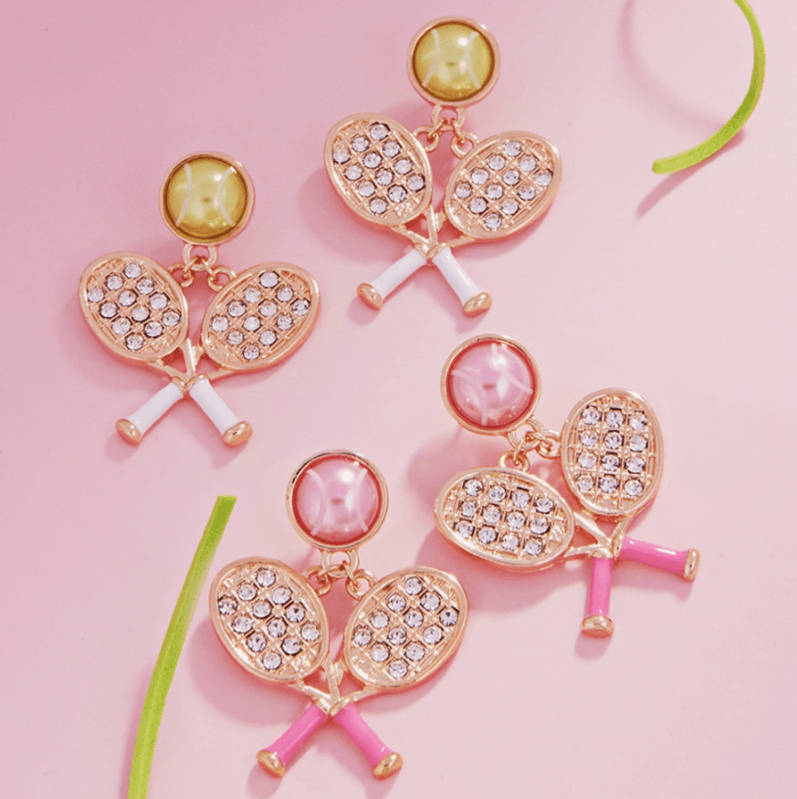 Tennis Racket & Ball Earring - The Velvet Strand