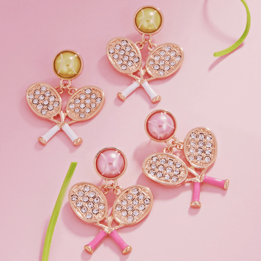 Tennis Racket & Ball Earring - The Velvet Strand