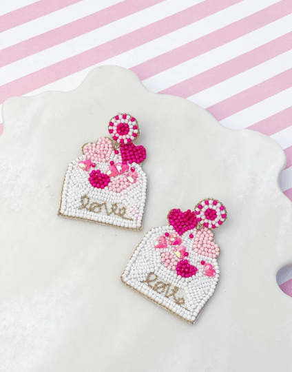 Love Letters Valentines Earrings - The Velvet Strand