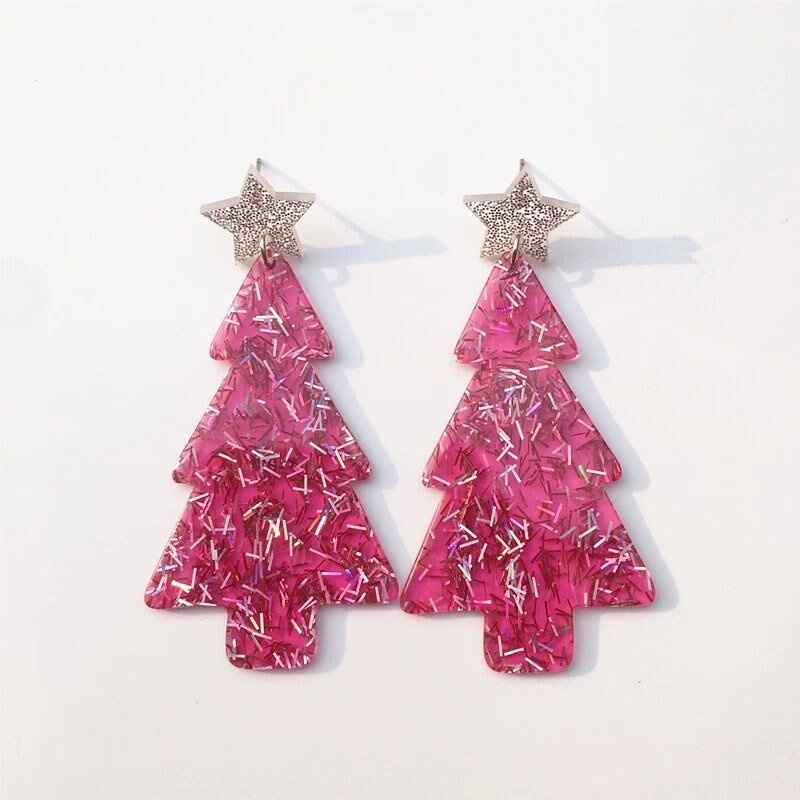 Christmas Tree Earrings Christmas Girls Night Christmas Party Earrings Christmas Party Holiday Party Jewelry - The Velvet Strand