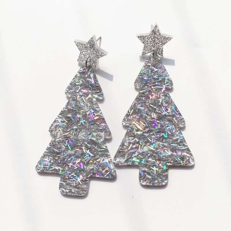 Christmas Tree Earrings Christmas Girls Night Christmas Party Earrings Christmas Party Holiday Party Jewelry - The Velvet Strand