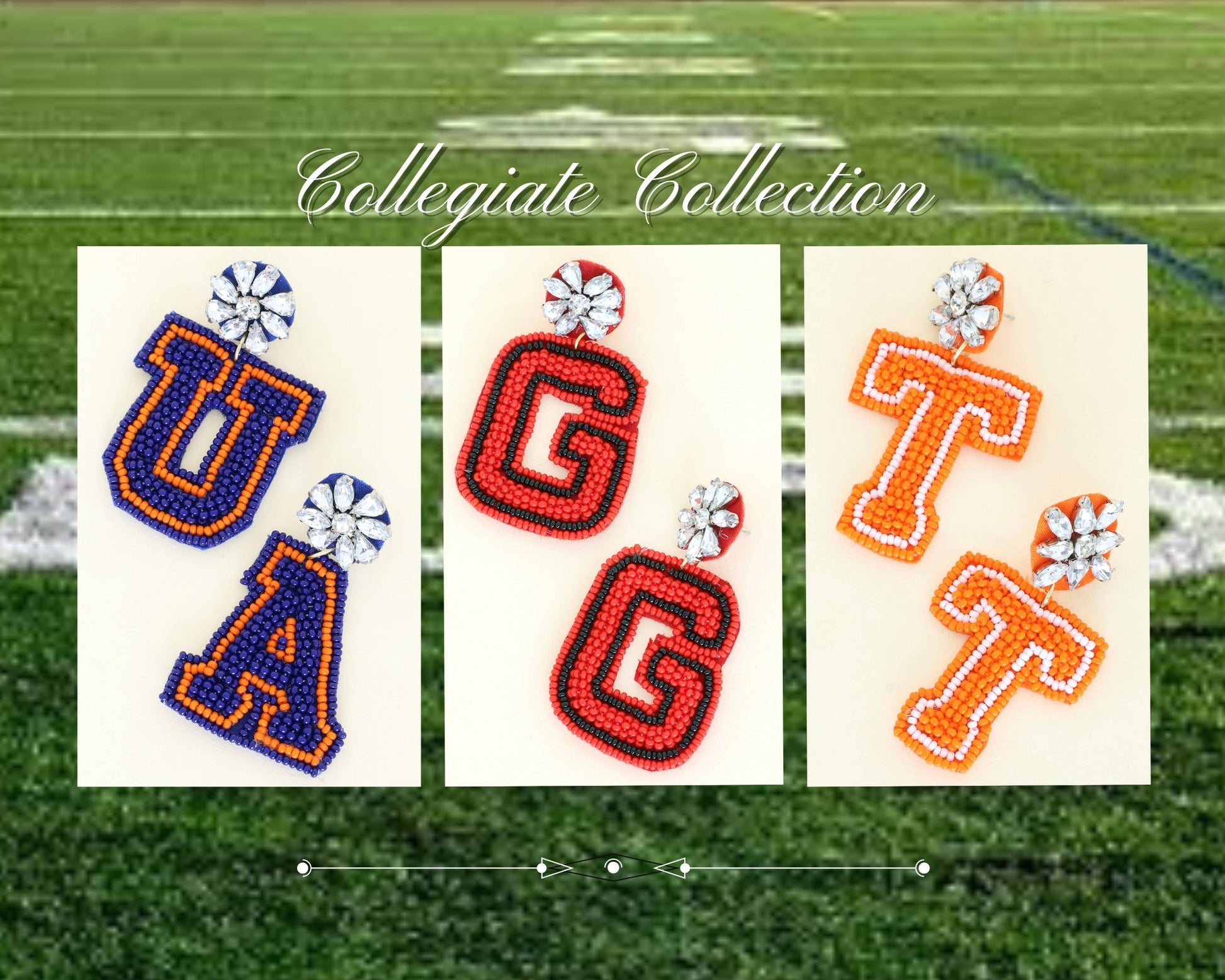 College Football Earrings | Auburn, Tennessee, Georgia - The Velvet Strand