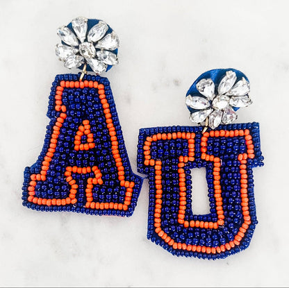 College Football Earrings | Auburn, Tennessee, Georgia - The Velvet Strand