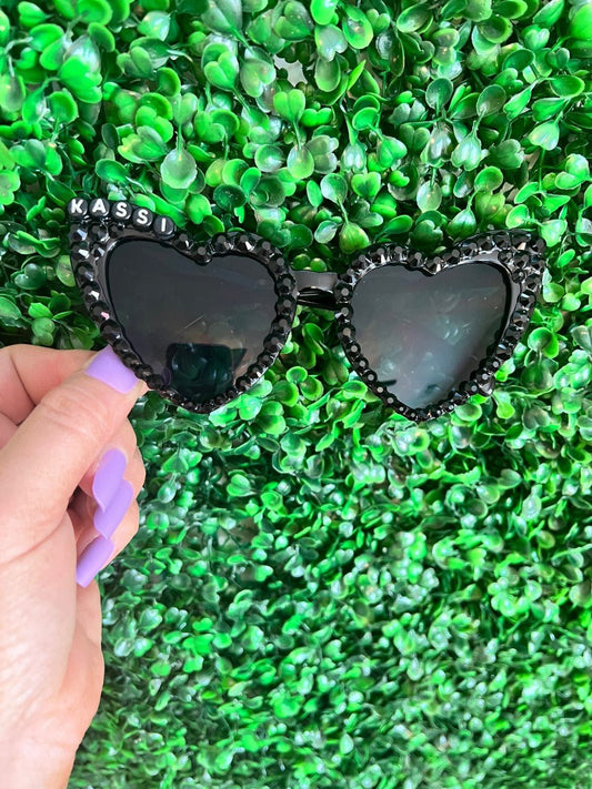 Women’s Personalized Sunglasses - Black - The Velvet Strand