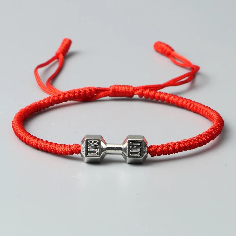 Red Adjustable Fitness Gym Weightlifting Bracelet - The Velvet Strand