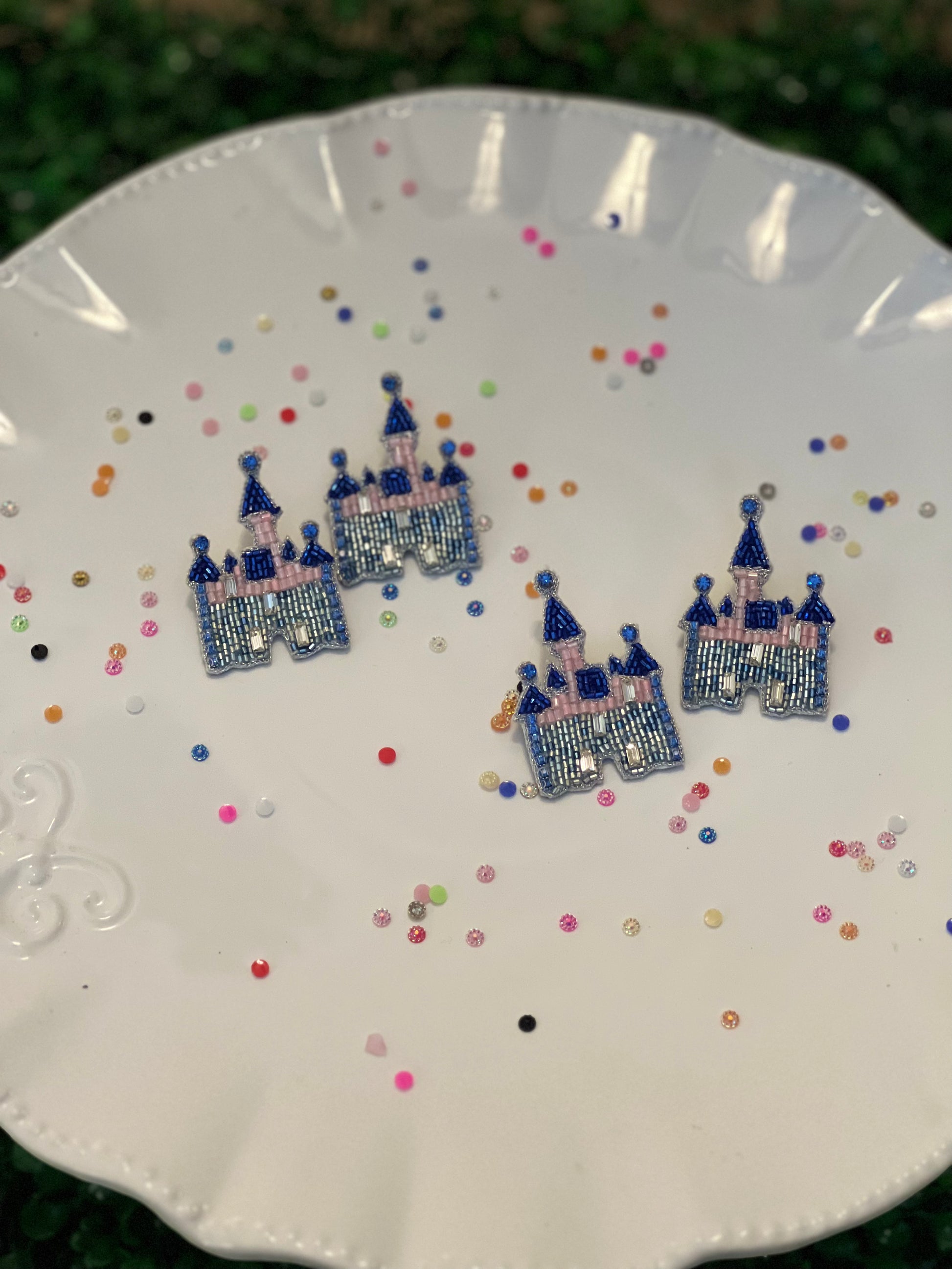 Disney Castle Earrings - The Velvet Strand