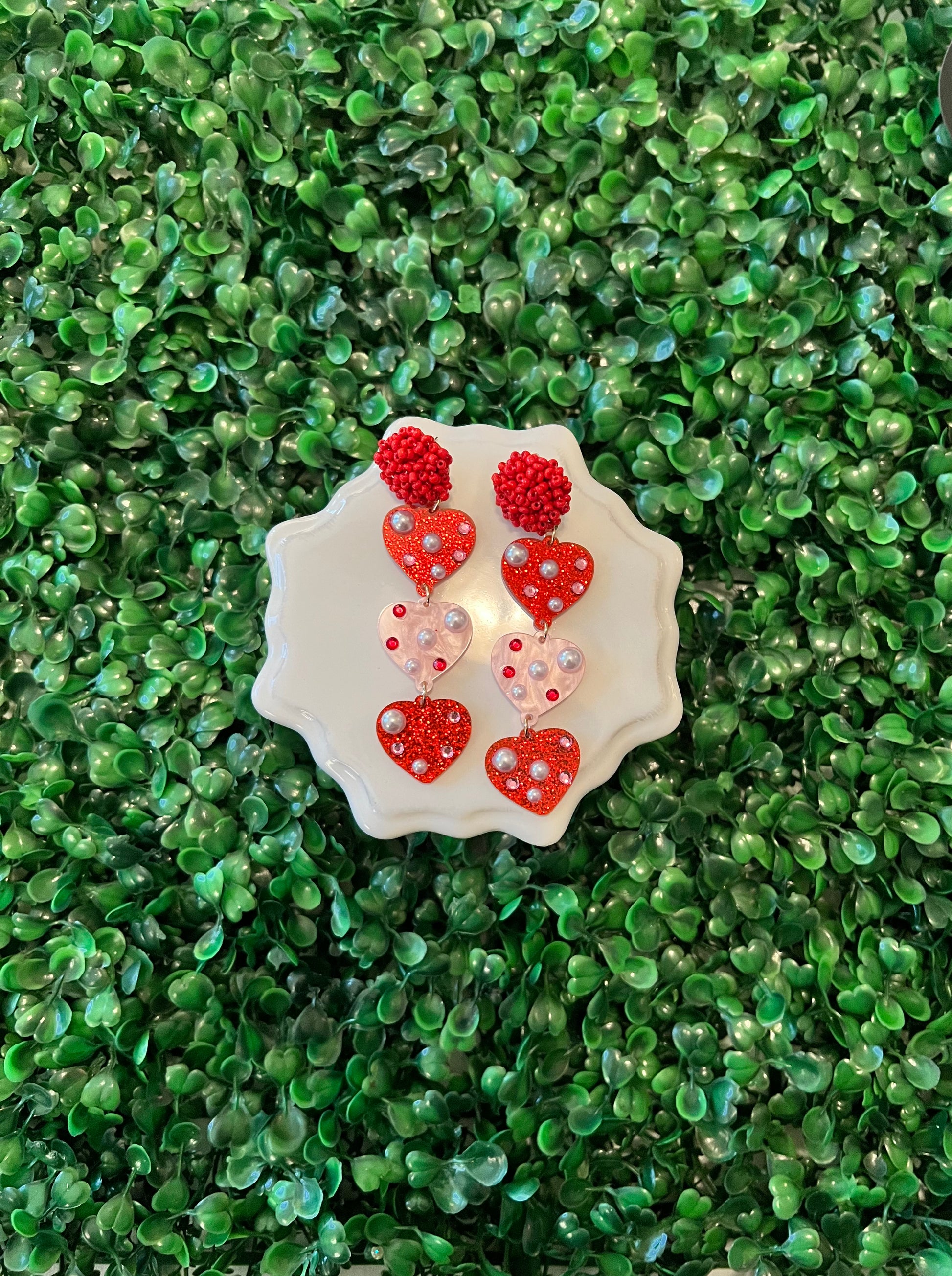 Acrylic Heart Earrings - The Velvet Strand